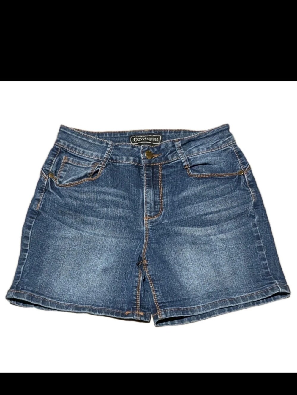 Cato Premium Classic Shorts Blue Denim Women's Size 6 Shaping 5 Pocket Design